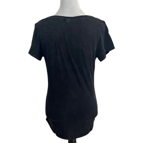San Francisco City Lights Raw V-Neck Tee T-Shirt in Black Size Large NEW - Picture 3 of 7